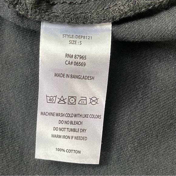 Elan All You Need is Love Dawn Utility Jacket Button Down oversized black size S - Picture 7 of 8